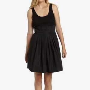 BCBGMaxAzria Dress Modal Jersey Bodice
Taffeta Skirt Fit & Flare Black